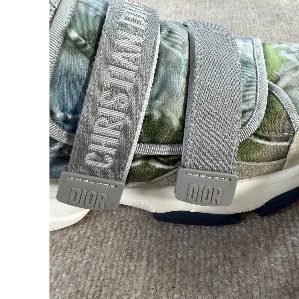 Christian Dior D-Connect Tie Dye Quilted Sneakers Grey Blue Women‎ 11/Mens 8.5 - Picture 11 of 11